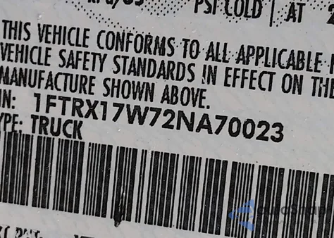 2002 Ford F-150 Lariat/Xl/Xlt из США, поврежденный, VIN 1FTRX17W72NA70023